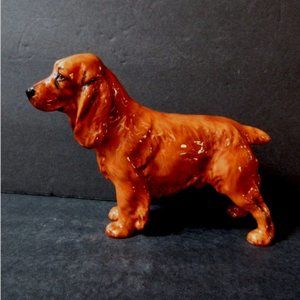 Royal Doulton Dog Figurine Cocker Spaniel Golden Brown Color HN1187 MInt Cond.